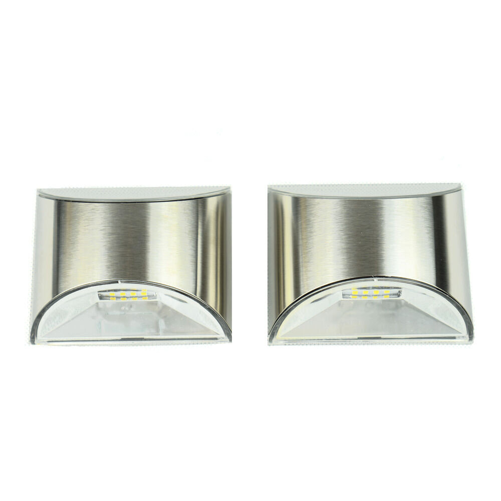 Modee Lighting LED Solcelle Væglampe - IP44 6lm 6000K Kold hvid - 2 stk