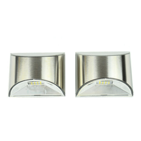 Modee Lighting LED Solcelle Væglampe - IP44 6lm 6000K Kold hvid - 2 stk