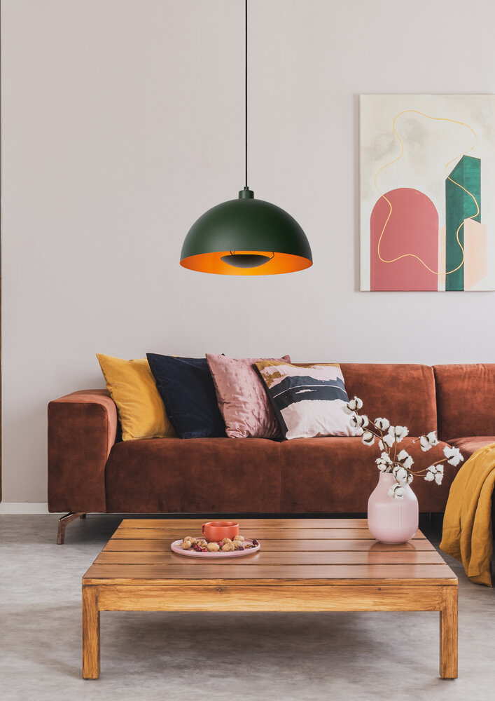 Lucide SIEMON - Pendellampe - Ø 40 cm - 1xE27 - Grøn Lucide SIEMON - Pendellampe - Ø 40 cm - 1xE27 - Grøn