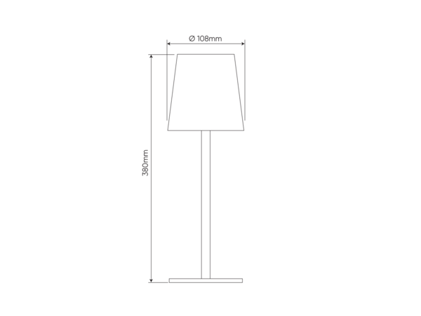 LED Line LED bordlampe sort - 3000K varmt hvidt lys - IP54 - 3,5W