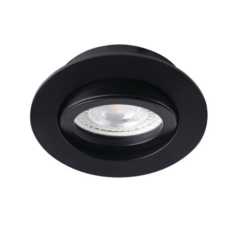 LED-downlight, der kan vippes - hulstørrelse 70 mm - udvendig størrelse 82 mm - sort