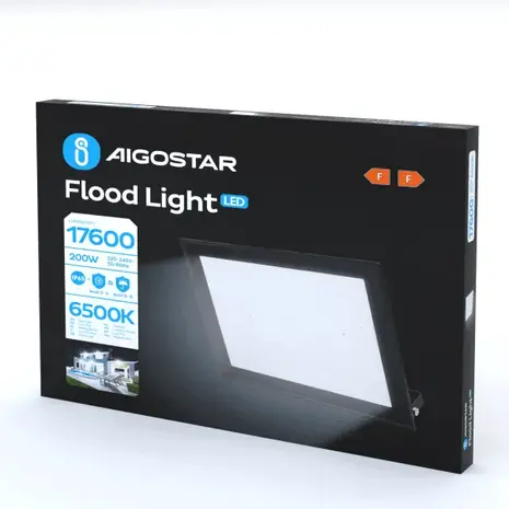 Aigostar LED projektørlampe - 200W - 6500K - 17600 Lumen - IP65 Aigostar LED projektørlampe - 200W - 6500K - 17600 Lumen - IP65