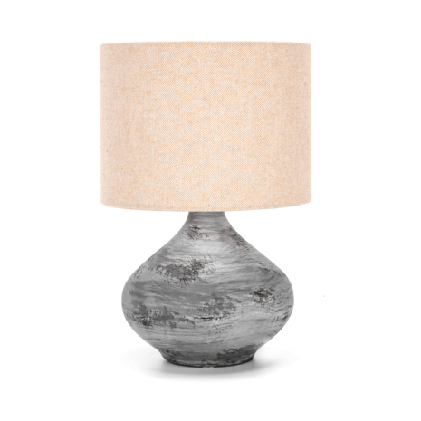 Aigostar Keramisk bordlampe (uden lyskilde) E14 - Brunt hør Aigostar Keramisk bordlampe (uden lyskilde) E14 - Brunt hør