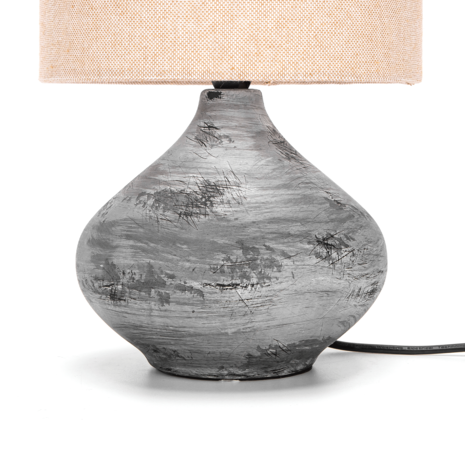Aigostar Keramisk bordlampe (uden lyskilde) E14 - Brunt hør Aigostar Keramisk bordlampe (uden lyskilde) E14 - Brunt hør