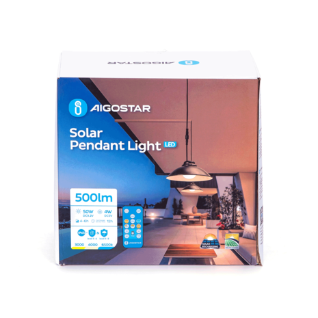 Aigostar Solcelle hængelampe 50W IP65