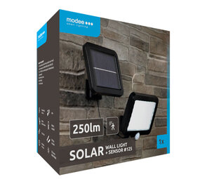 Modee Lighting LED Solcelle væglampe med sensor - 9000K dagslys hvid - 250 Lumen - IP44 Modee Lighting LED Solcelle væglampe med sensor - 9000K dagslys hvid - 250 Lumen - IP44