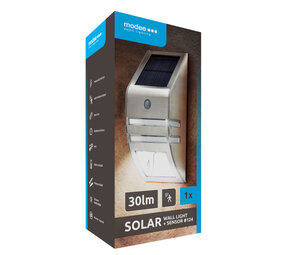 Modee Lighting LED Solcelle væglampe med sensor - 9000K dagslys hvid - 30 Lumen - IP44