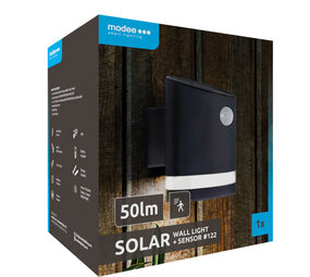 Modee Lighting LED Solcelle væglampe med sensor - 9000K dagslys hvid - 50 Lumen - IP44 Modee Lighting LED Solcelle væglampe med sensor - 9000K dagslys hvid - 50 Lumen - IP44