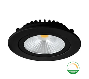 LED forsænket spotlight sort dæmpbar IP65 - 5W 3000K LED forsænket spotlight sort dæmpbar IP65 - 5W 3000K