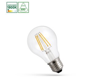 LED A60 med E27-fatning - 4W svare til 35W - 1800k Ekstra Varm hvid LED A60 med E27-fatning - 4W svare til 35W - 1800k Ekstra Varm hvid