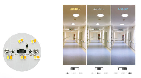 LED-loftslampe Nymphea City Pro IP65 - 18W 1800lm - Bevægelsessensor - CCT-kontakt LED-loftslampe Nymphea City Pro IP65 - 18W 1800lm - Bevægelsessensor - CCT-kontakt