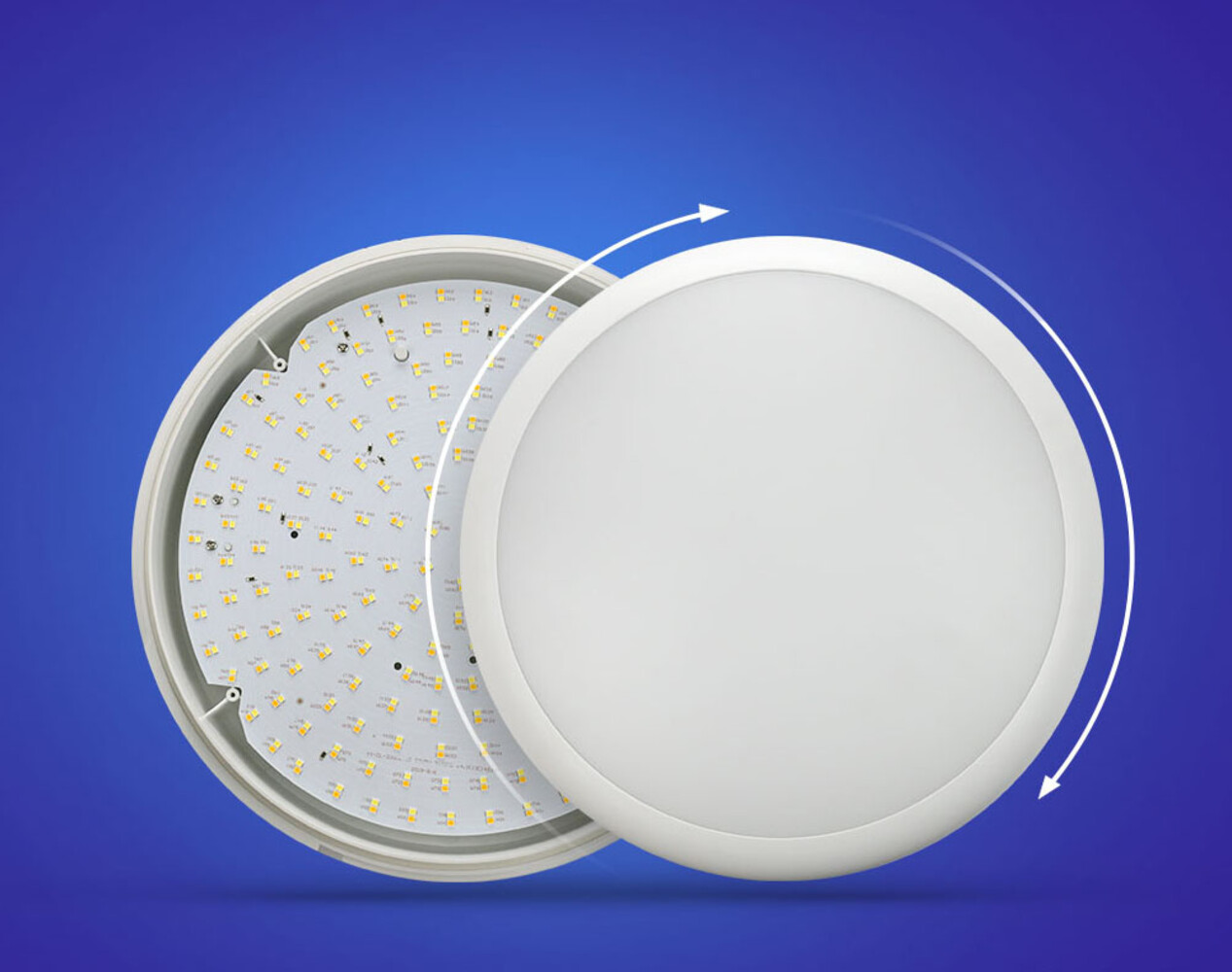 LED-loftslampe Nymphea City Pro IP65 - 18W 1800lm - Bevægelsessensor - CCT-kontakt LED-loftslampe Nymphea City Pro IP65 - 18W 1800lm - Bevægelsessensor - CCT-kontakt