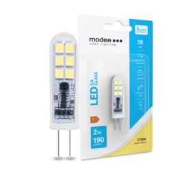 Modee Lighting LED G4 - 1,8W 180lm - 2700K Varm hvid - 12V AC/DC Modee Lighting LED G4 - 1,8W 180lm - 2700K Varm hvid - 12V AC/DC