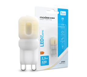 Modee Lighting LED G9 - 2,5W 220lm - 6000K Kold hvid Modee Lighting LED G9 - 2,5W 220lm - 6000K Kold hvid