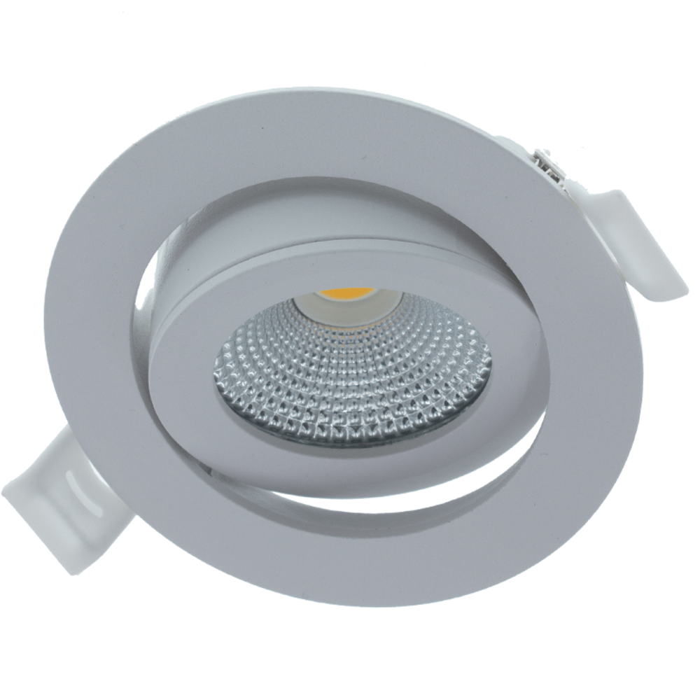 profolux LED Spot - IP44 - Dæmpbar - 5W - 2700K varmt hvidt lys - Forsænket - Hvid