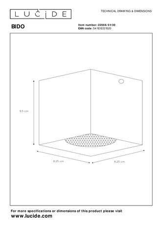 Lucide Loftspot BIDO - GU10-armatur - Lyskilde medfølger ikke - Sort Lucide Loftspot BIDO - GU10-armatur - Lyskilde medfølger ikke - Sort