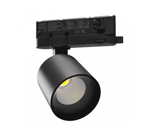 Spectrum 3-faset LED-skinnespot Artemida Max - 3000K - 12-42W DIP Switch kan dæmpes - 100x96 - Sort