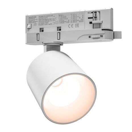 Spectrum 3-faset LED-skinnespot Artemida Max - 3000K - 6-20W DIP Switch kan dæmpes - 75x78 - Hvid Spectrum 3-faset LED-skinnespot Artemida Max - 3000K - 6-20W DIP Switch kan dæmpes - 75x78 - Hvid