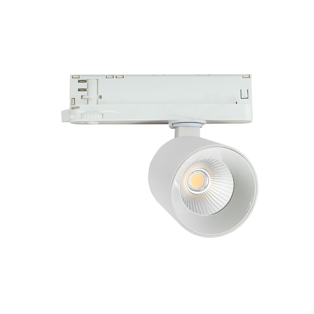 Spectrum 3-faset LED-skinnespot Artemida Max - 3000K - 6-20W DIP Switch kan dæmpes - 75x78 - Hvid