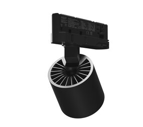 Spectrum 3-faset LED-skinnespot Artemida Max - 4000K - 6-20W DIP Switch kan dæmpes - 75x78 - Sort