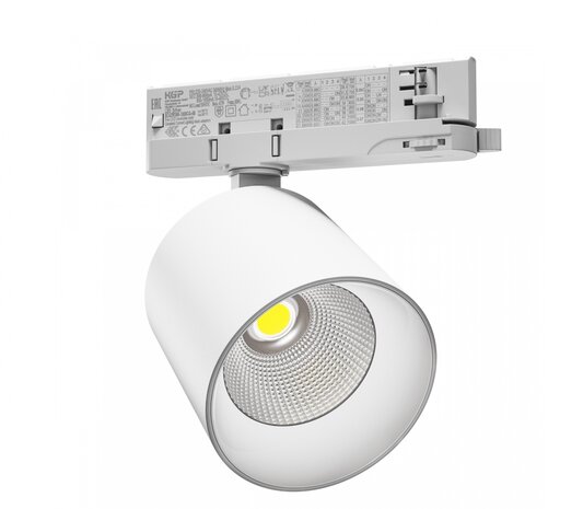 Spectrum 3-faset LED-skinnespot Artemida Max - 3000K - 12-42W DIP Switch kan dæmpes - 100x96 - Hvid Spectrum 3-faset LED-skinnespot Artemida Max - 3000K - 12-42W DIP Switch kan dæmpes - 100x96 - Hvid