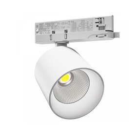 Spectrum 3-faset LED-skinnespot Artemida Max - 4000K - 12-42W DIP Switch kan dæmpes - 100x96 - Hvid