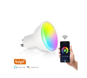 WiFi LED Spot - GU10 5W - RGB+CCT alle lystemperature - Styring med app for Android og iOS WiFi LED Spot - GU10 5W - RGB+CCT alle lystemperature - Styring med app for Android og iOS