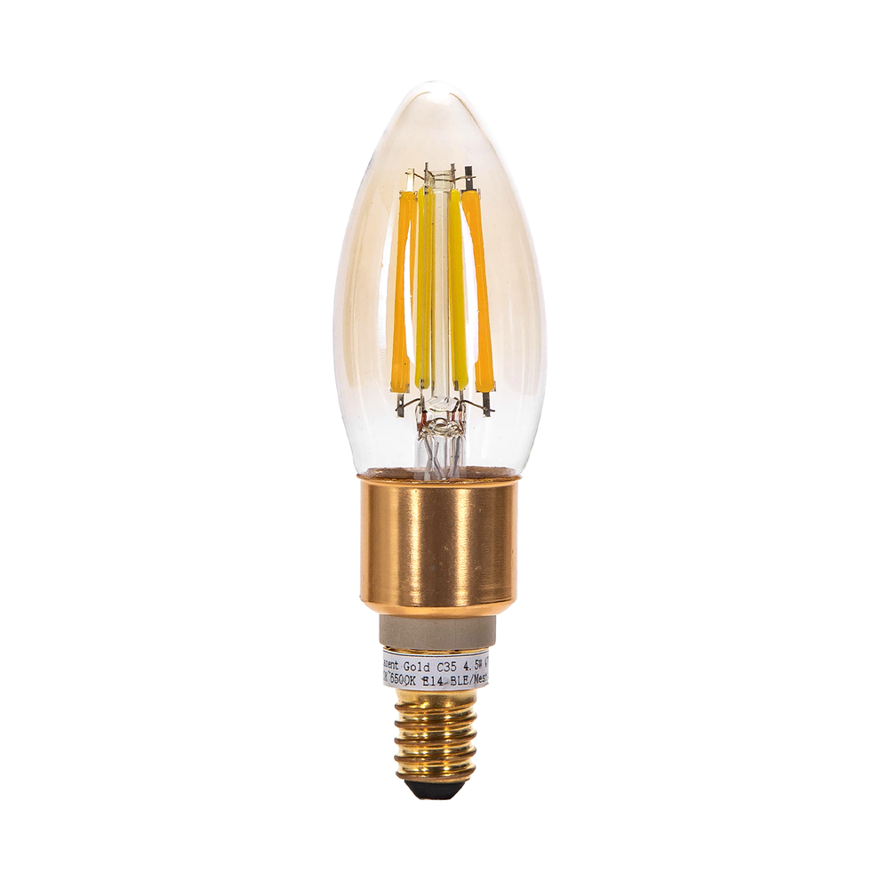 Aigostar LED-pære - Bluetooth Mesh - E14 - 4.5W - G45 - Filament - Inkl. fjernbetjening - Sæt med 2 Aigostar LED-pære - Bluetooth Mesh - E14 - 4.5W - G45 - Filament - Inkl. fjernbetjening - Sæt med 2