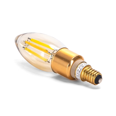 Aigostar LED-pære - Bluetooth Mesh - E14 - 4.5W - G45 - Filament - Inkl. fjernbetjening - Sæt med 2 Aigostar LED-pære - Bluetooth Mesh - E14 - 4.5W - G45 - Filament - Inkl. fjernbetjening - Sæt med 2