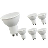 LCB Multipakke 6 stk - LED spot GU10 - 6W erstatter 40W - 6000K kold hvid LCB Multipakke 6 stk - LED spot GU10 - 6W erstatter 40W - 6000K kold hvid