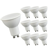 LCB Multipakke 10 stk - LED spot GU10 - 6W erstatter 40W - 6000K kold hvid LCB Multipakke 10 stk - LED spot GU10 - 6W erstatter 40W - 6000K kold hvid