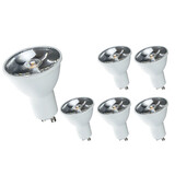 LCB Multipakke 6 stk - LED spot GU10 - 6W erstatter 40W - 6000K kold hvid - 10° lysfordeling
