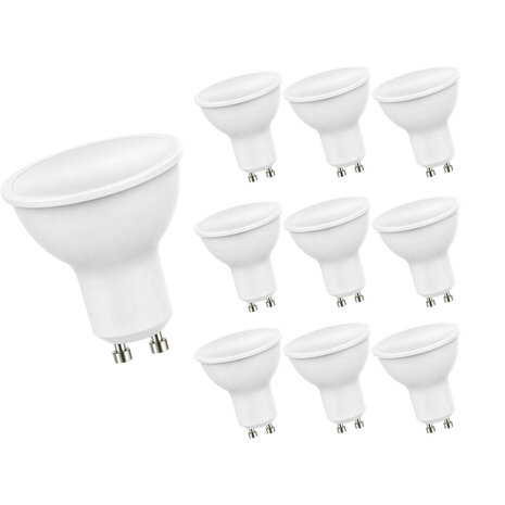 LCB Multipakke 10 styk - LED spot GU10 - 4W erstatter 40W - 3000K varmt hvidt lys LCB Multipakke 10 styk - LED spot GU10 - 4W erstatter 40W - 3000K varmt hvidt lys