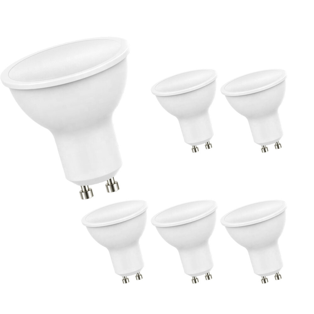 LCB Multipakke 6 styk - LED spot GU10 - 4W erstatter 40W - 3000K varmt hvidt lys