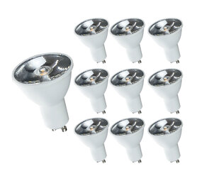 LCB Multipakke 10 styk - LED spot GU10 - 6W erstatter 40W - 3000K varmt hvidt lys - 10° lysfordeling LCB Multipakke 10 styk - LED spot GU10 - 6W erstatter 40W - 3000K varmt hvidt lys - 10° lysfordeling