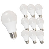 LCB Multipakke 10 styk - LED-lampe E27 - A60 - 7W erstatter 70W - 4000K neutralt hvidt lys