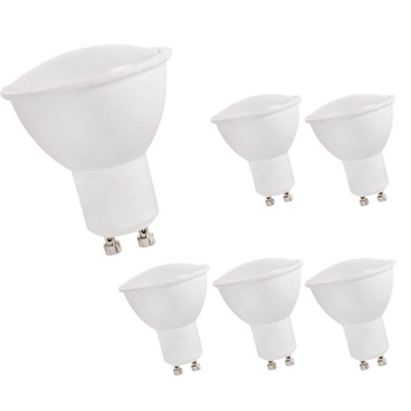 LCB Multipakke 6 styk - LED spot GU10 - 6W erstatter 50W - 4000K neutralt hvidt lys LCB Multipakke 6 styk - LED spot GU10 - 6W erstatter 50W - 4000K neutralt hvidt lys