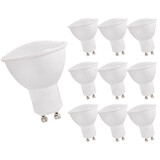 LCB Multipakke 10 styk - LED spot GU10 - 1,5W erstatter 22W - 3000K varmt hvidt lys