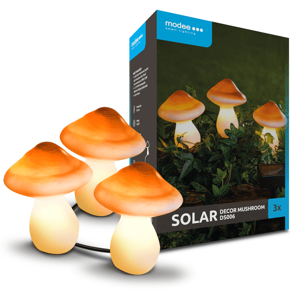 Modee Lighting Dekorativ solcelle LED havelampe Mushroom - IP44 - 2700-3200K varm hvid Modee Lighting Dekorativ solcelle LED havelampe Mushroom - IP44 - 2700-3200K varm hvid