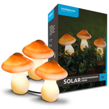 Modee Lighting Dekorativ solcelle LED havelampe Mushroom - IP44 - 2700-3200K varm hvid Modee Lighting Dekorativ solcelle LED havelampe Mushroom - IP44 - 2700-3200K varm hvid