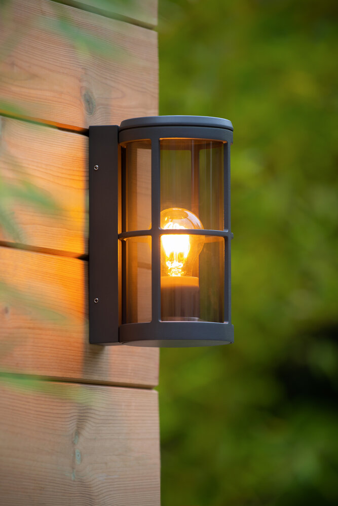 Lucide NAVI - Væglampe indendørs/udendørs - 1xE27 - IP54 - antracit Lucide NAVI - Væglampe indendørs/udendørs - 1xE27 - IP54 - antracit