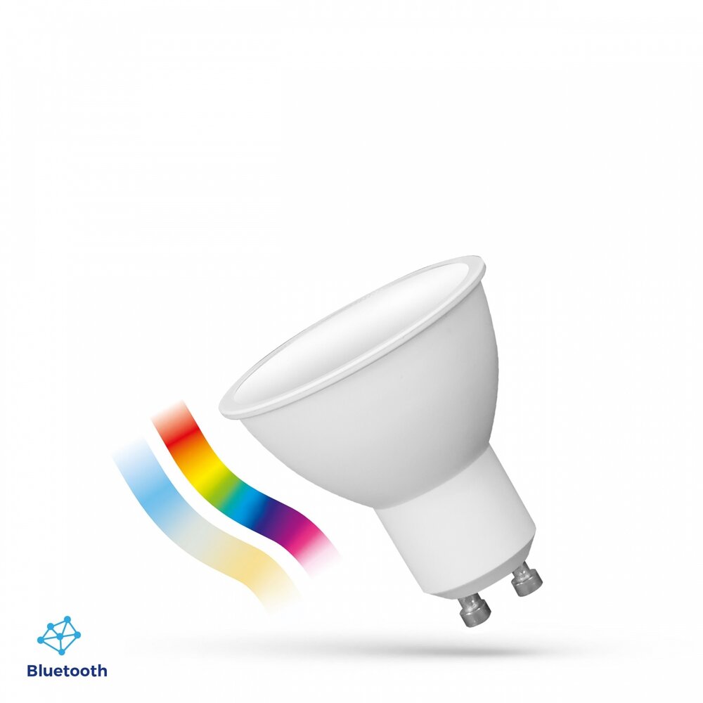 Spectrum Smart LED Spot - GU10 4.9W - RGB+CCT alle lysfarver - Styr med appen - Bluetooth Mesh Spectrum Smart LED Spot - GU10 4.9W - RGB+CCT alle lysfarver - Styr med appen - Bluetooth Mesh