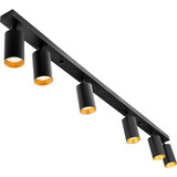 LED loftspot matsort - 6 justerbare spots - GU10 fatning LED loftspot matsort - 6 justerbare spots - GU10 fatning