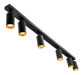 LED loftspot matsort - 6 justerbare spots - GU10 fatning LED loftspot matsort - 6 justerbare spots - GU10 fatning