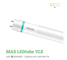 Philips MAS LED lysstofrør VLE 120cm HO 14W 4000K T8 Fatning Philips MAS LED lysstofrør VLE 120cm HO 14W 4000K T8 Fatning