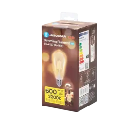 Aigostar LED spot ST64 E27 dæmpbar - 6W erstatter 60W - Valgfri Lystemperatur - filament Aigostar LED spot ST64 E27 dæmpbar - 6W erstatter 60W - Valgfri Lystemperatur - filament