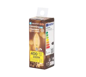 Aigostar LED spot C35 E27 dæmpbar - 4W erstatter 40W - Valgfri Lystemperatur - glødetråd Aigostar LED spot C35 E27 dæmpbar - 4W erstatter 40W - Valgfri Lystemperatur - glødetråd