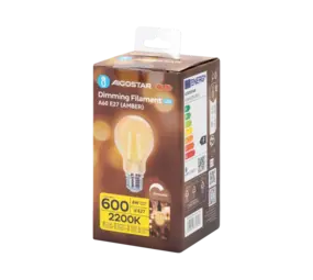 Aigostar LED spot A60 E27 dæmpbar - 6W erstatter 60W - Valgfri Lystemperatur - filament Aigostar LED spot A60 E27 dæmpbar - 6W erstatter 60W - Valgfri Lystemperatur - filament