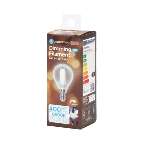 Aigostar LED spot G45 E14 dæmpbar - 4W erstatter 40W - Valgfri Lystemperatur - glødetråd Aigostar LED spot G45 E14 dæmpbar - 4W erstatter 40W - Valgfri Lystemperatur - glødetråd