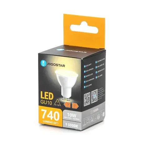 Aigostar LED spot GU10 dæmpbar - 10W erstatter 74W - Valgfri Lystemperatur Aigostar LED spot GU10 dæmpbar - 10W erstatter 74W - Valgfri Lystemperatur